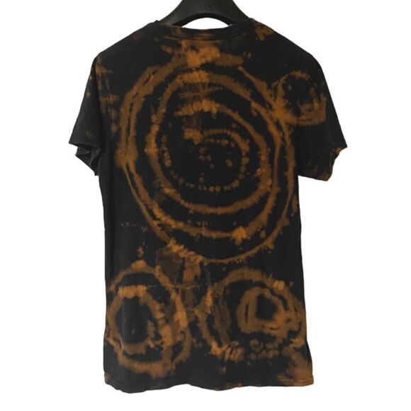 The Sandlot Movie Group Graphic Print Black Bleached Tie-Dye Shirt - Picture 2 of 8